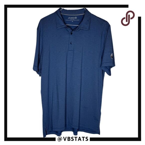 Kim Nantz by Vineyard Vines Men's Striped Polo Shirt Blue Size XL - Picture 1 of 7